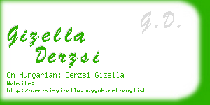 gizella derzsi business card